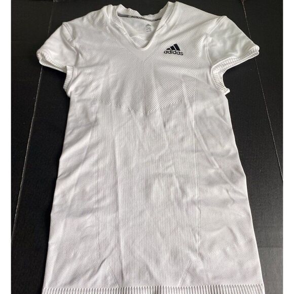 Adidas Techfit Primeknit Football Jersey Men’s 2XL White Compression Fit NO TAG - Picture 1 of 12